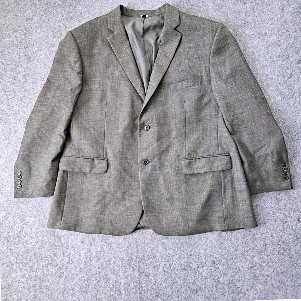 Jos A Bank 1905 Grey Check Wool Blazer Tailored Fit 2 Button Sport Coat Mens 50R